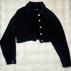 Fashion Nova Black Cropped Jacket